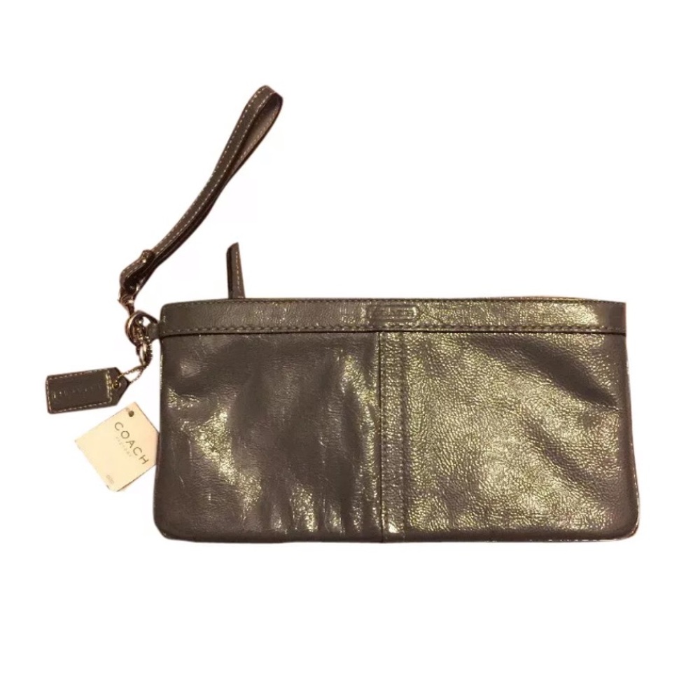 Brand New Coach Grey Clutch Wristlet
